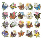 Dakota Collectibles Butterflies embroidery designs set with 20 colorful butterfly motifs