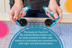 TrueCut Comfort Cutter 60mm rotary cutters, two turquoise units by The Grace Company