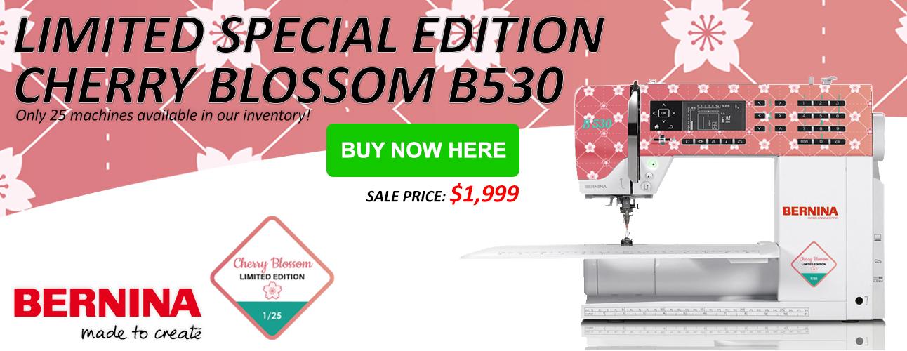 Banner for Bernina Sewing Machine with offer details