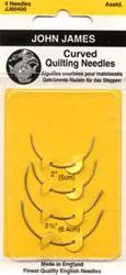 John James curved quilting needles, 4-pack, assorted sizes