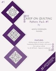 Quilt Design Pattern Keep on Quilting Pack 1 (KOQ1)