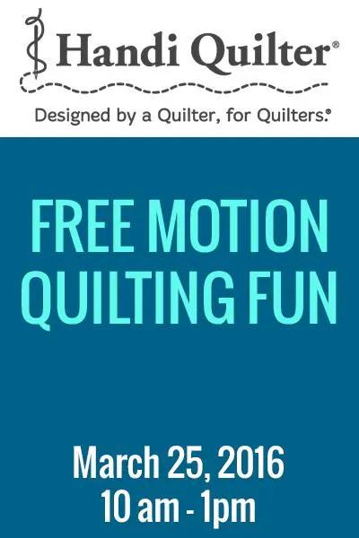 Handi Quilter Class - Free - Motion Quilting Fun - March 25, 10am - 1pm - Sewingmachinesplus.com