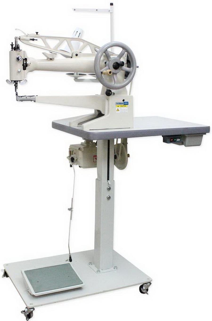 Techsew 2900L 18" Cylinder Patching Industrial Sewing Machine with Assembled Table and Motor - Sewingmachinesplus.com