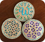 Embroidery Garden Cork Cut Coasters Set 2 - Sewingmachinesplus.com