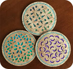 Embroidery Garden Cork Cut Coasters Set 2 - Sewingmachinesplus.com