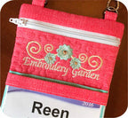 Embroidery Garden Event Badge Pouches - Sewingmachinesplus.com