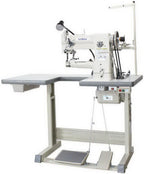 Techsew 2600 Pro Narrow Cylinder Large Bobbin Compound Feed Industrial Sewing Machine with Assembled Table and Motor - Sewingmachinesplus.com