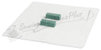 TrueCut TrueSharp Electric Sharpener replacement stones; two green rectangular stones on a white mat by Grace Company.