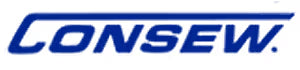 Consew logo in blue on a white background