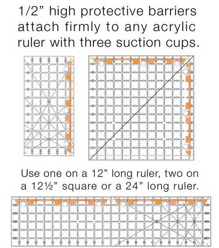 Guidelines 4 Quilting - Finger Guards for Regular Acrylic Rulers