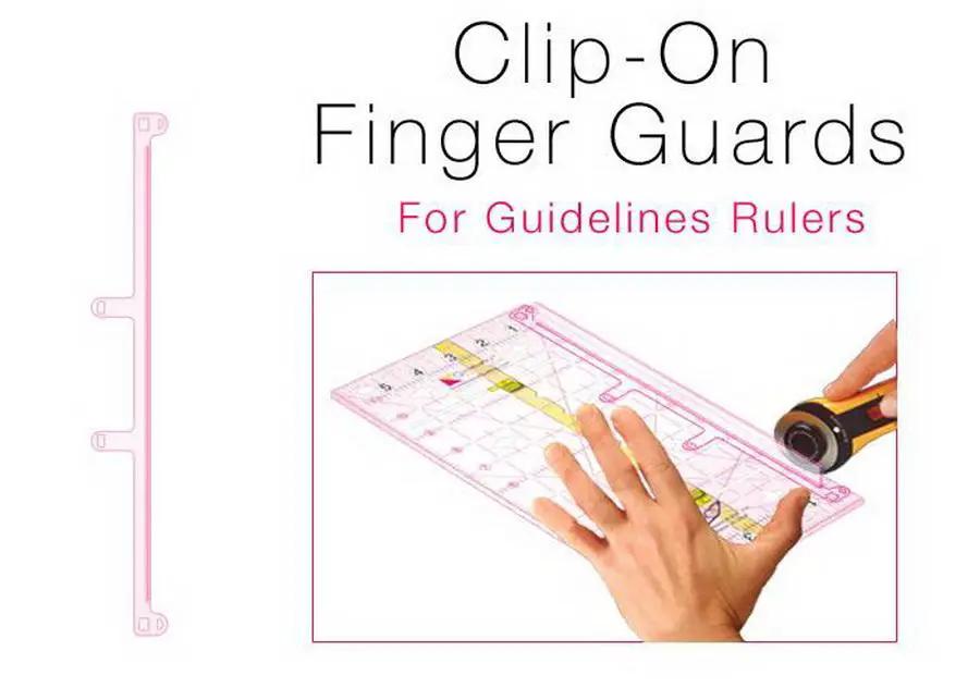 Guidelines 4 Quilting clip-on pink finger guards for 6in x 12in Guidelines Ruler