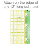 Quilting ruler accessory Omnigrid yellow 12-inch grid ruler with built-in finger guard