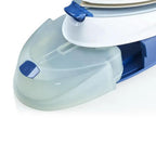 Reliable Maven 120IS ironing system in blue and white with translucent water tank