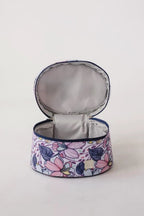 Bluefig Quilter Deluxe Combo Maisy floral round bag with gray interior lining