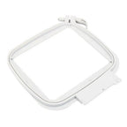 Sew Tech embroidery hoop, white plastic square frame, 120mm x 120mm