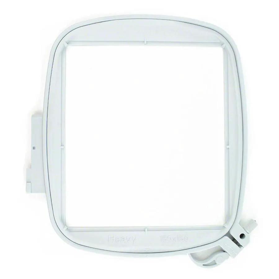 Sew Tech embroidery hoop 150mm x 150mm, white plastic frame with clamp