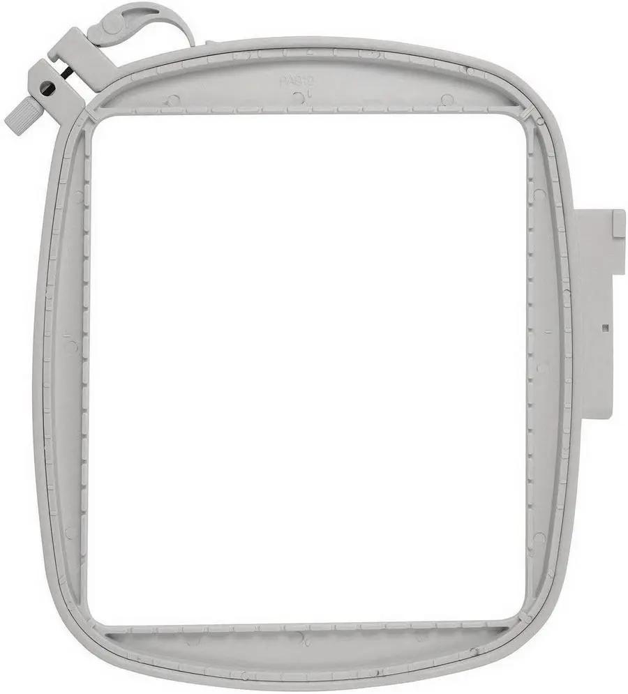 Sew Tech embroidery hoop 150mm x 150mm; plastic square frame with locking clamp, light gray