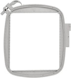 Sew Tech embroidery hoop 150mm x 150mm; plastic square frame with locking clamp, light gray