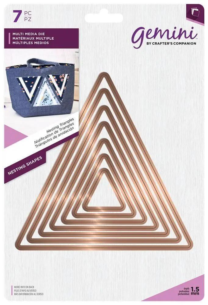Gemini Multi Media Metal Die - Nesting Triangles - Sewingmachinesplus.com