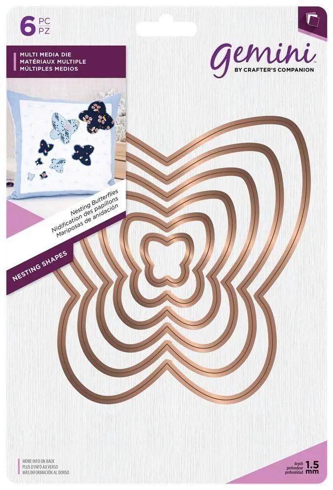 Gemini Multi Media Metal Die - Nesting Butterflies - Sewingmachinesplus.com
