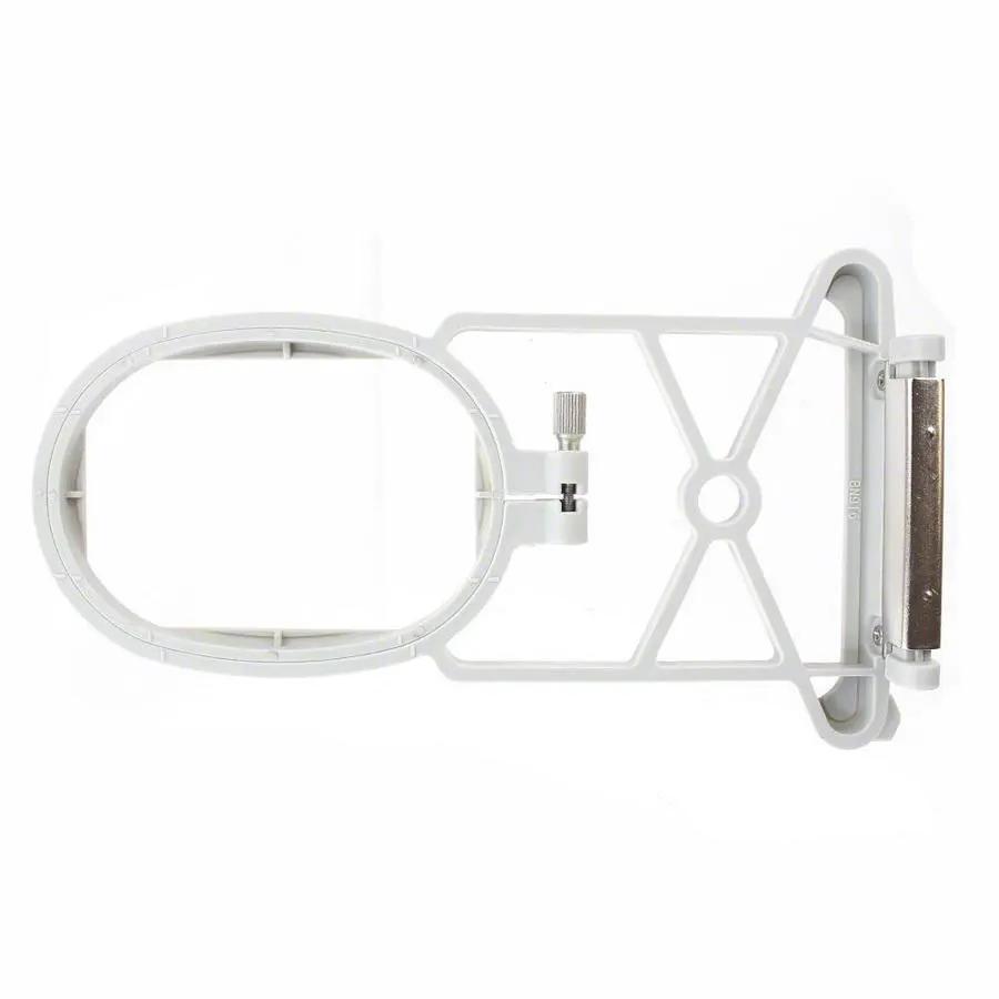 Sew Tech embroidery hoop 40mm x 60mm, white plastic frame with adjustment knob