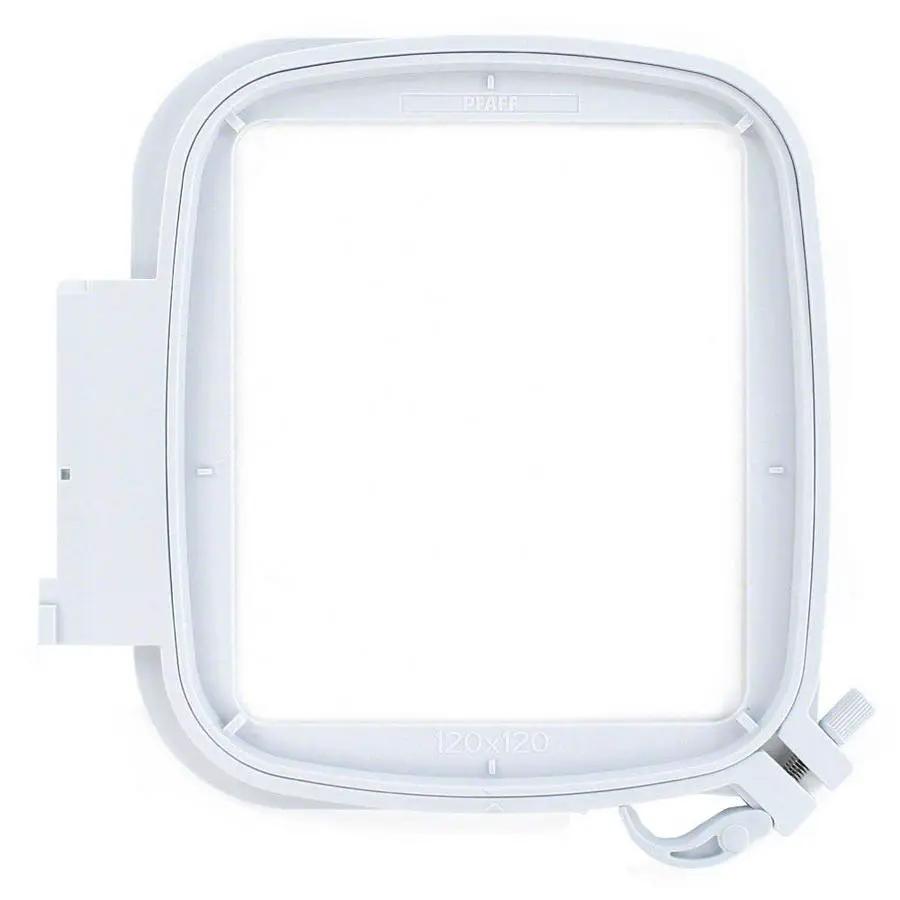 White Sew Tech embroidery hoop 120mm x 120mm frame with tightening knob