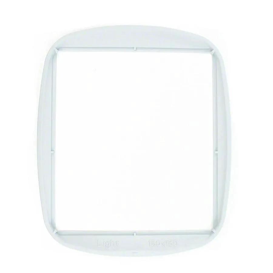 Embroidery hoop by Sew Tech, 150mm x 150mm, white plastic frame