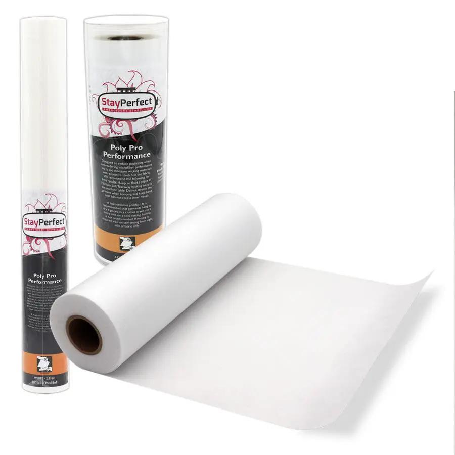 StayPerfect Stabilizer PolyPro Proformance - White - 20" x 10 yd roll shrink wrapped - Sewingmachinesplus.com