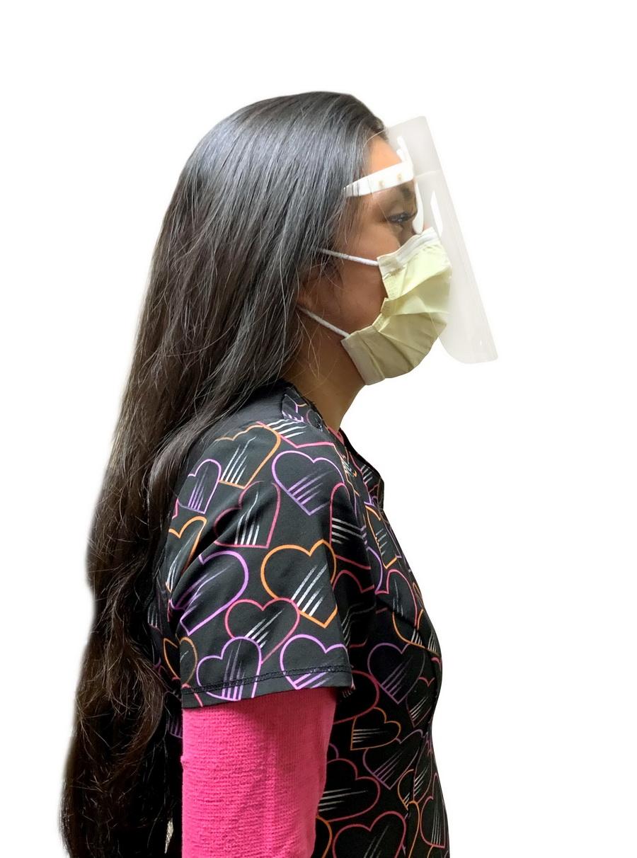 High Quality Face Shield in White or Pink - 10 Pack (FREE 4oz. Bottle of Hand Sanitizer Included) - Sewingmachinesplus.com