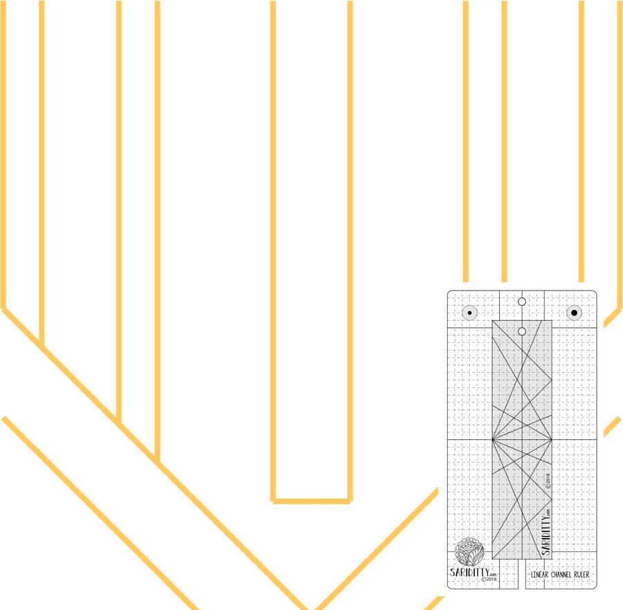 Sariditty 2 Piece Linear Channel Ruler Set