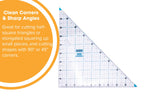 Grace TrueCut 90° Right Angle Ruler, clear plastic quilting ruler with grid markings