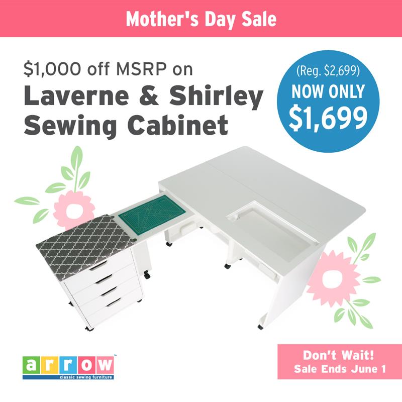 Arrow Laverne & Shirley Sewing Cabinet and Caddy