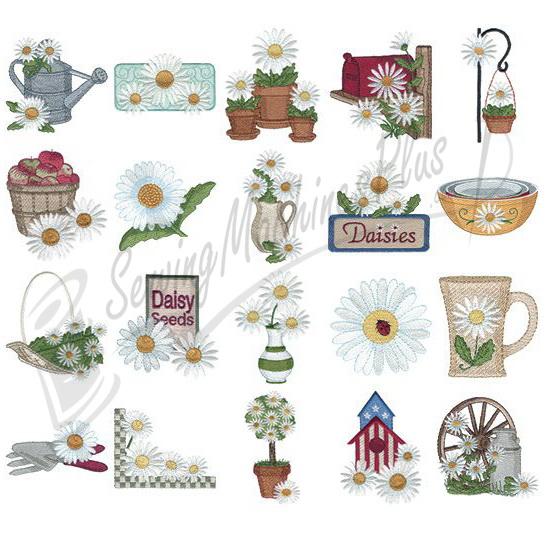 Dakota Collectibles Daisies Embroidery Designs - 970242