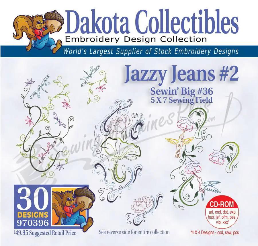 Dakota Collectibles Jazzy Jeans #2 embroidery designs CD-ROM with 30 designs
