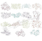 Dakota Collectibles Quilt Stitch Patterns Embroidery Designs 970400 multicolor floral and swirl embroidery motifs.