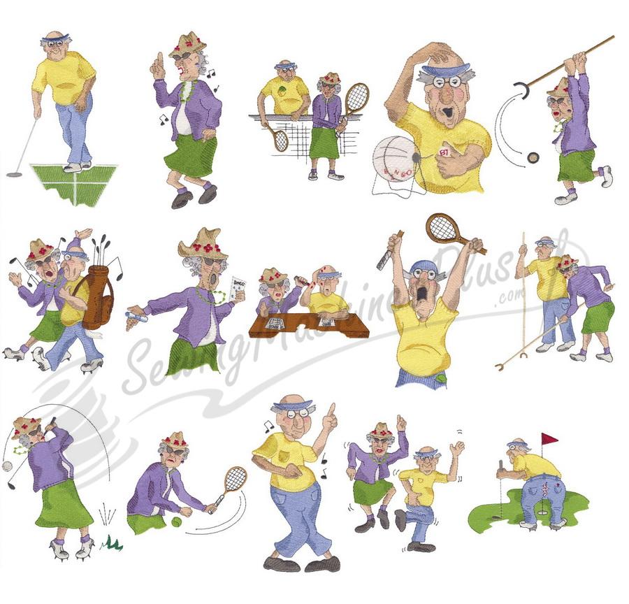 Dakota Collectibles Madge & Pete Retire Embroidery Designs - 970401