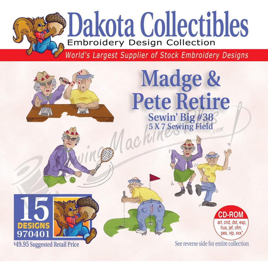 Dakota Collectibles Madge & Pete Retire Embroidery Designs - 970401