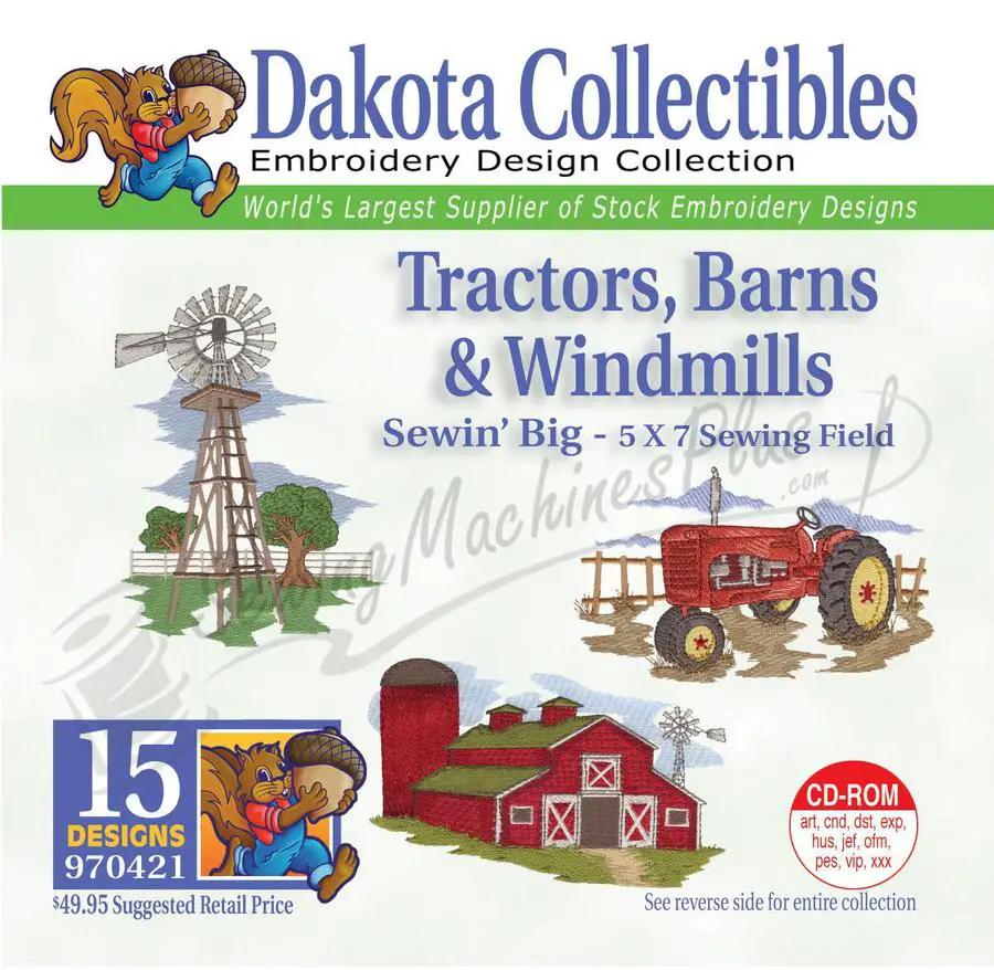 Dakota Collectibles embroidery design CD-ROM Tractors, Barns & Windmills with 15 designs