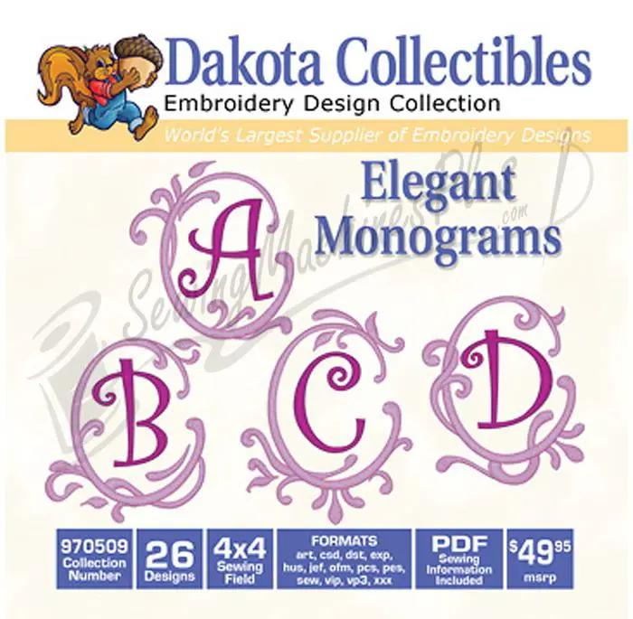Dakota Collectibles Elegant Monograms 15 5x7 (970509) - Sewingmachinesplus.com