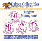 Dakota Collectibles Elegant Monograms 15 5x7 (970509) - Sewingmachinesplus.com