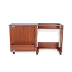 Arrow 105 Judy Sewing and Craft Table with Storage and Adjustable 3 - Position Lift - Teak - Sewingmachinesplus.com