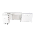 Kangaroo Sewing Furniture Outback XL Hydraulic Lift Sewing Cabinet (Available in Teak, White or Gray) - Sewingmachinesplus.com