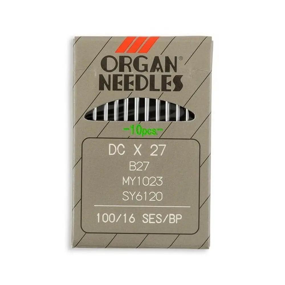 Organ Light Ball Point Industrial Machine Needles - Size 16 - DCx27, B27, MY1023, SY6120 - 10/Pack - Sewingmachinesplus.com