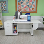 Sydney Lite Sewing Cabinet Electric Lift, Multiple Finishes Available - Sewingmachinesplus.com