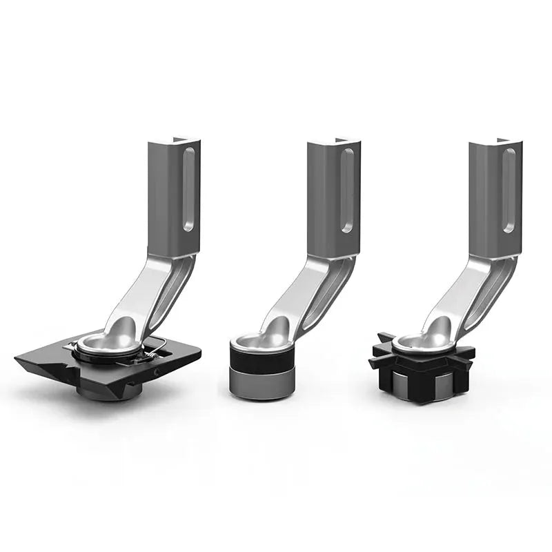 Q'nique Quilt Perfect Ruler Kit presser feet; 3 metal feet with black bases