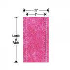 Sizzix Bigz XL 25 in Die Strip, 3.5 in wide, pink floral fabric sample