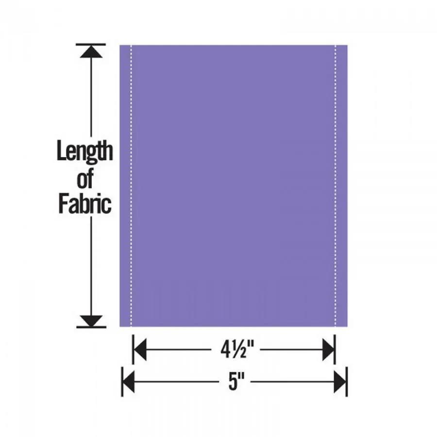 Sizzix Bigz XL 25 inch Die Strip, 5 inch Wide; purple diagram showing fabric strip with width indicators