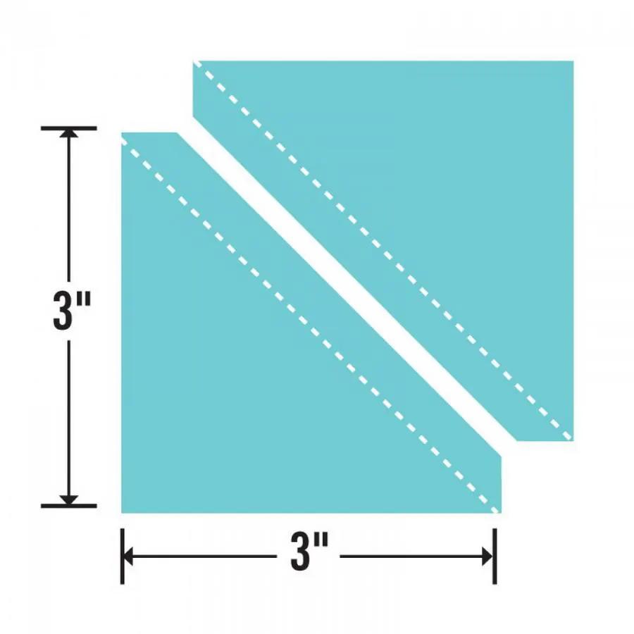 Sizzix Bigz Die Half-Square Triangles 3-inch square cutting die in teal