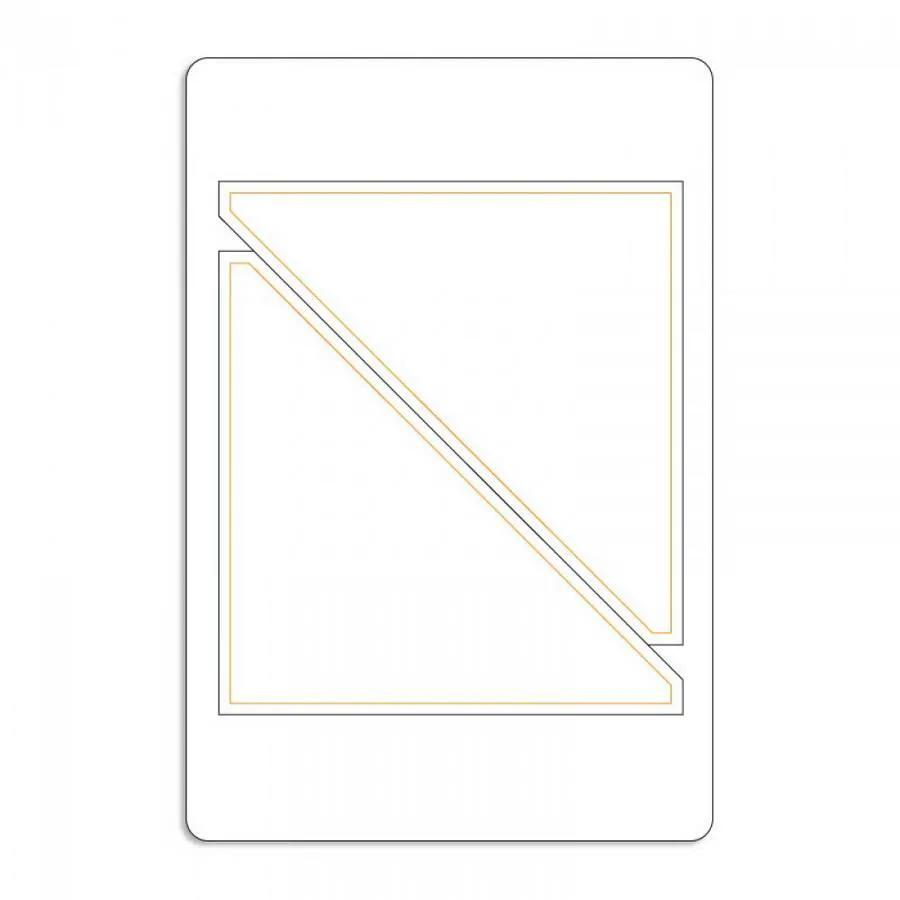 Bigz L Die for cutting machines; half-square triangles, 5-inch assembled square