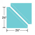 Sizzix Bigz Die Half-Square Triangles, 2 1/2 inch assembled square in turquoise